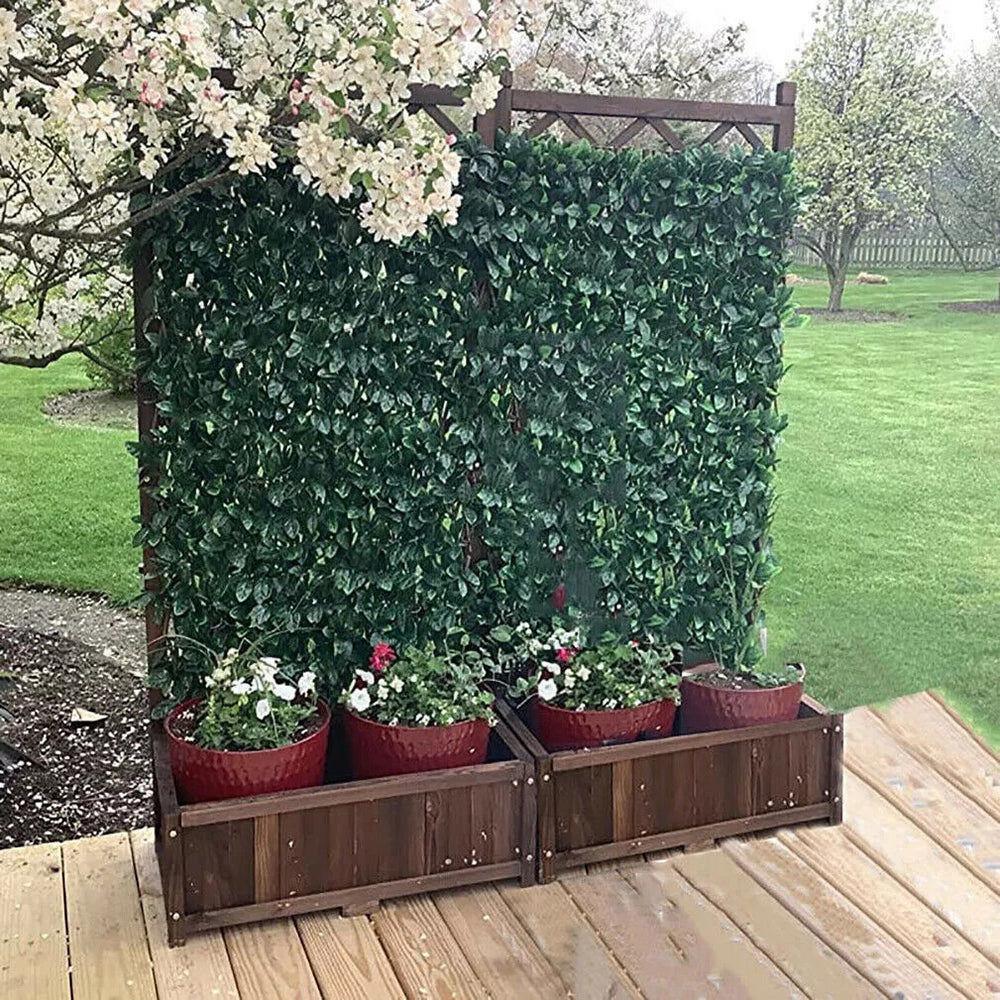 Lattice Raised Garden Bed Wooden Planter Box with Trellis_5