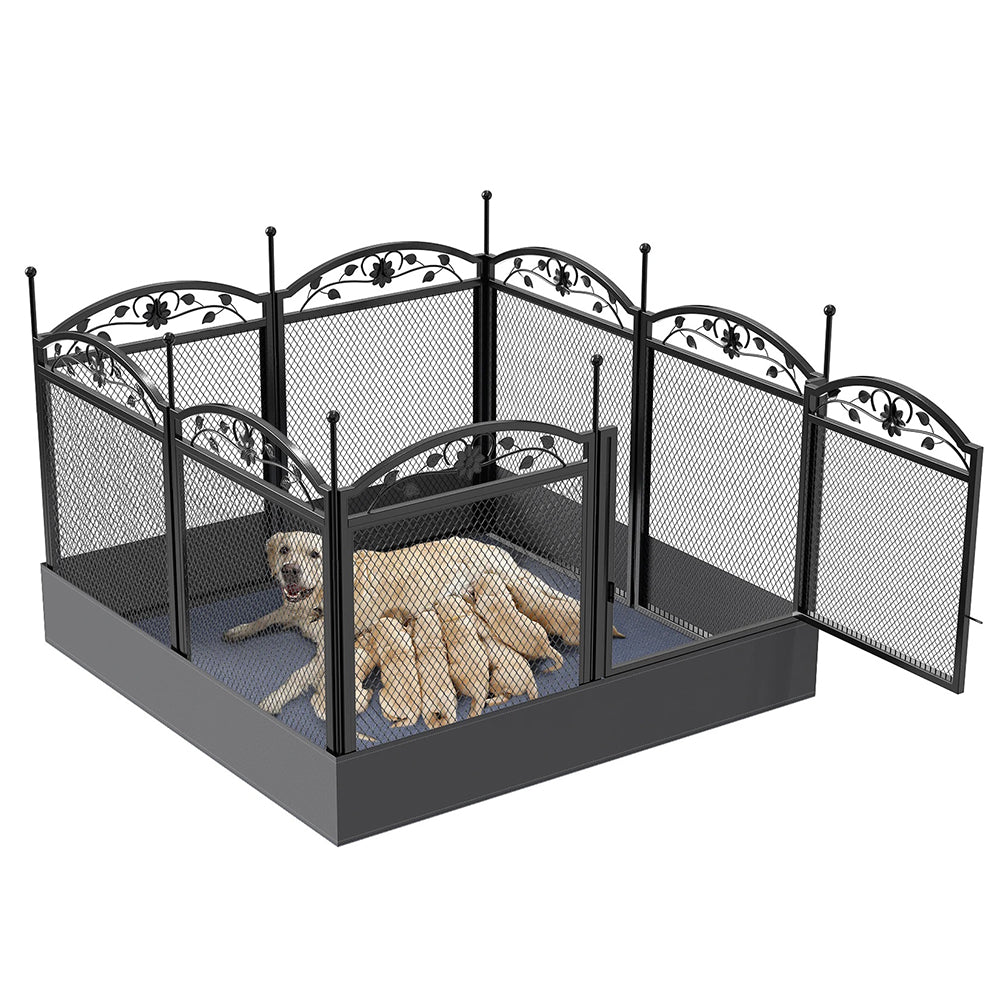 Detachable Dog Playpen Fence Puppy Kennel Cage with Waterproof Fertility Pad_7