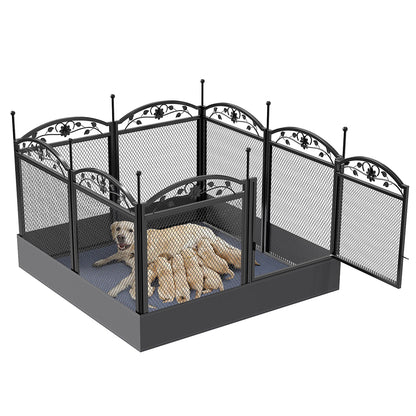 Detachable Dog Playpen Fence Puppy Kennel Cage with Waterproof Fertility Pad_7