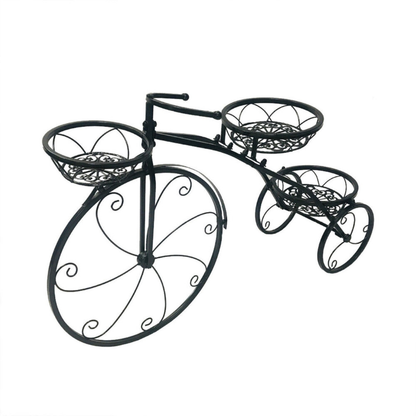 3-Tier Bicycle Plant Stand Wrought Iron Tricycle Planter_6