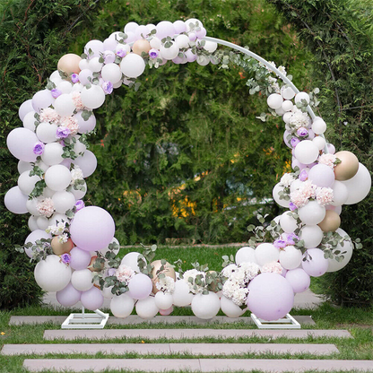 2.1M/2.4M Removable Round Wedding Arch Metal Backdrop Flower Frame_3