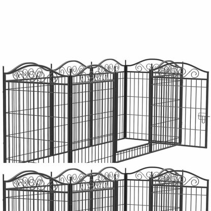 Foldable 8 Panels Pet Fence Heavy Duty Metal Dog Playpen_6