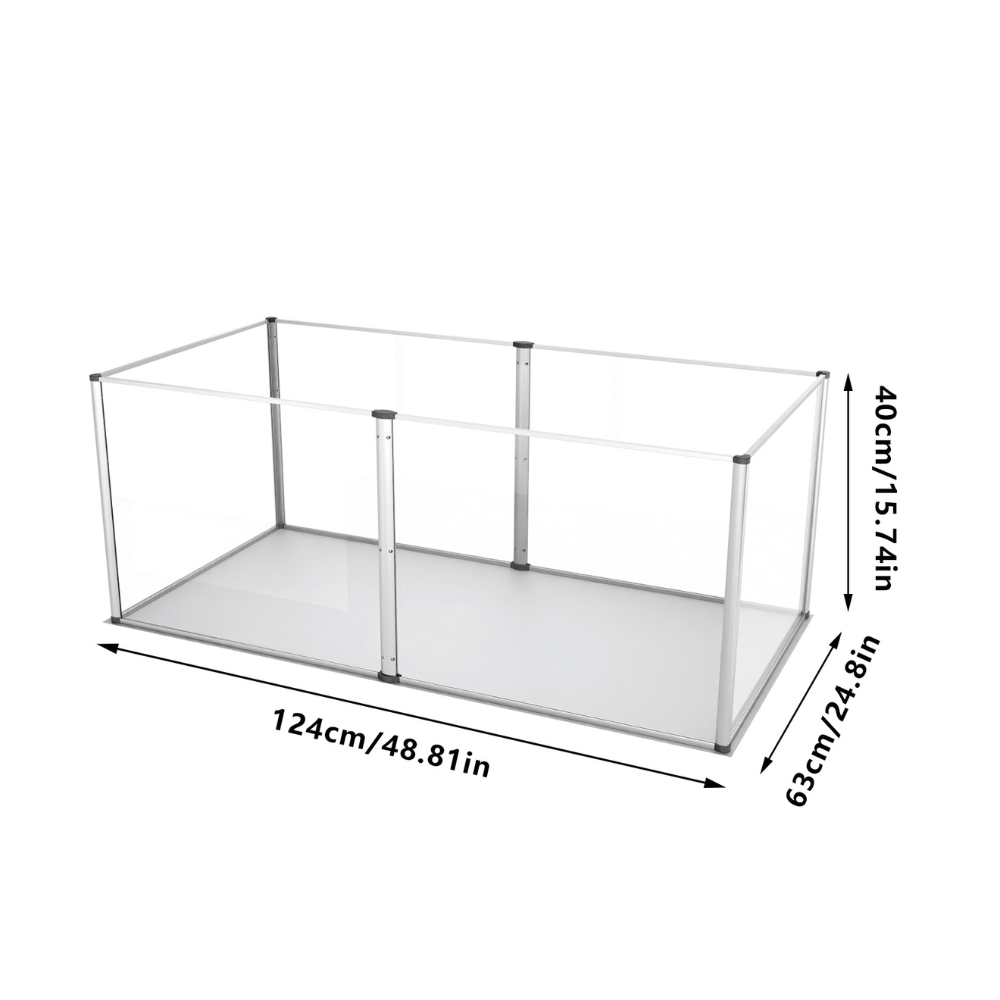 6 Panels Acrylic Pet Dog Playpen Puppy Crate Kennel Fence with Waterproof Pad_7