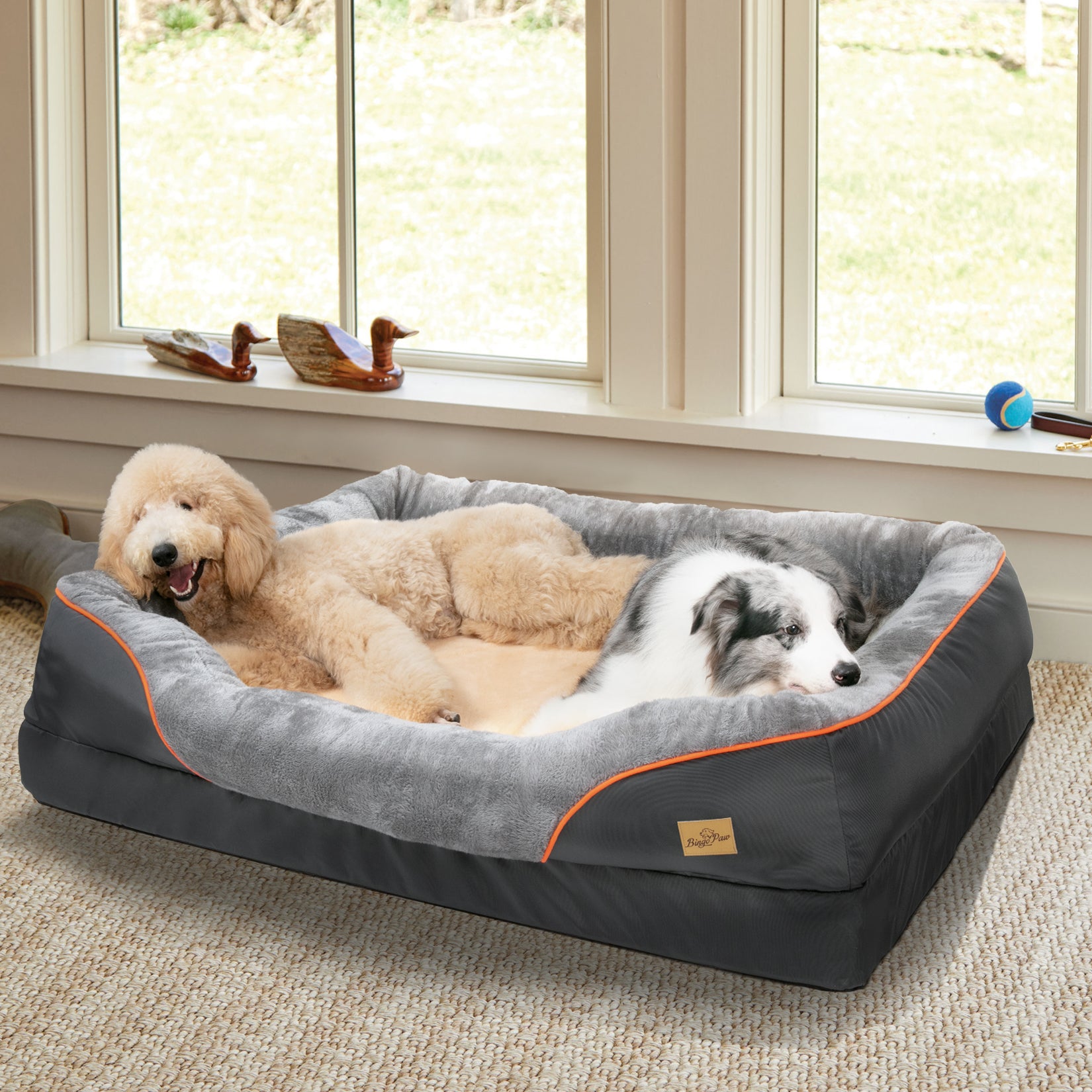 Jumbo Orthopedic Dog Bed Elevated Cushion Warm Waterproof Mattress_1