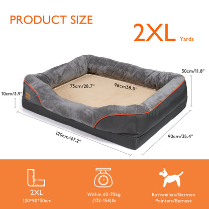 Jumbo Orthopedic Dog Bed Elevated Cushion Warm Waterproof Mattress_9