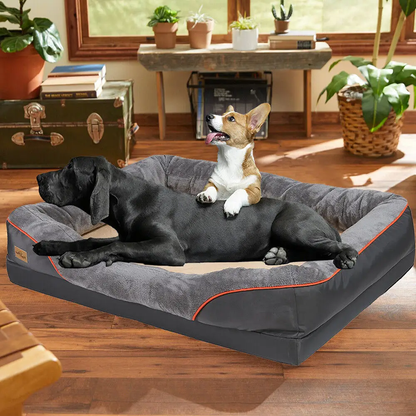 Jumbo Orthopedic Dog Bed Elevated Cushion Warm Waterproof Mattress_2