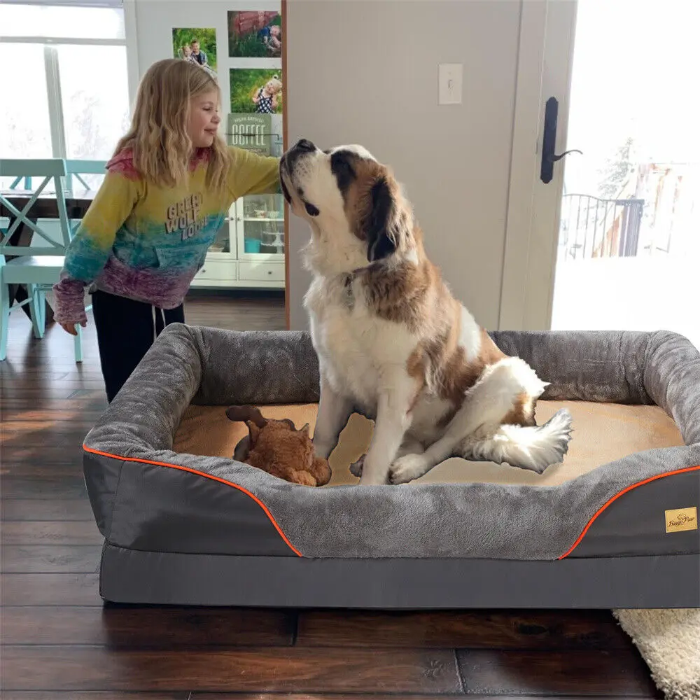 Jumbo Orthopedic Dog Bed Elevated Cushion Warm Waterproof Mattress_3