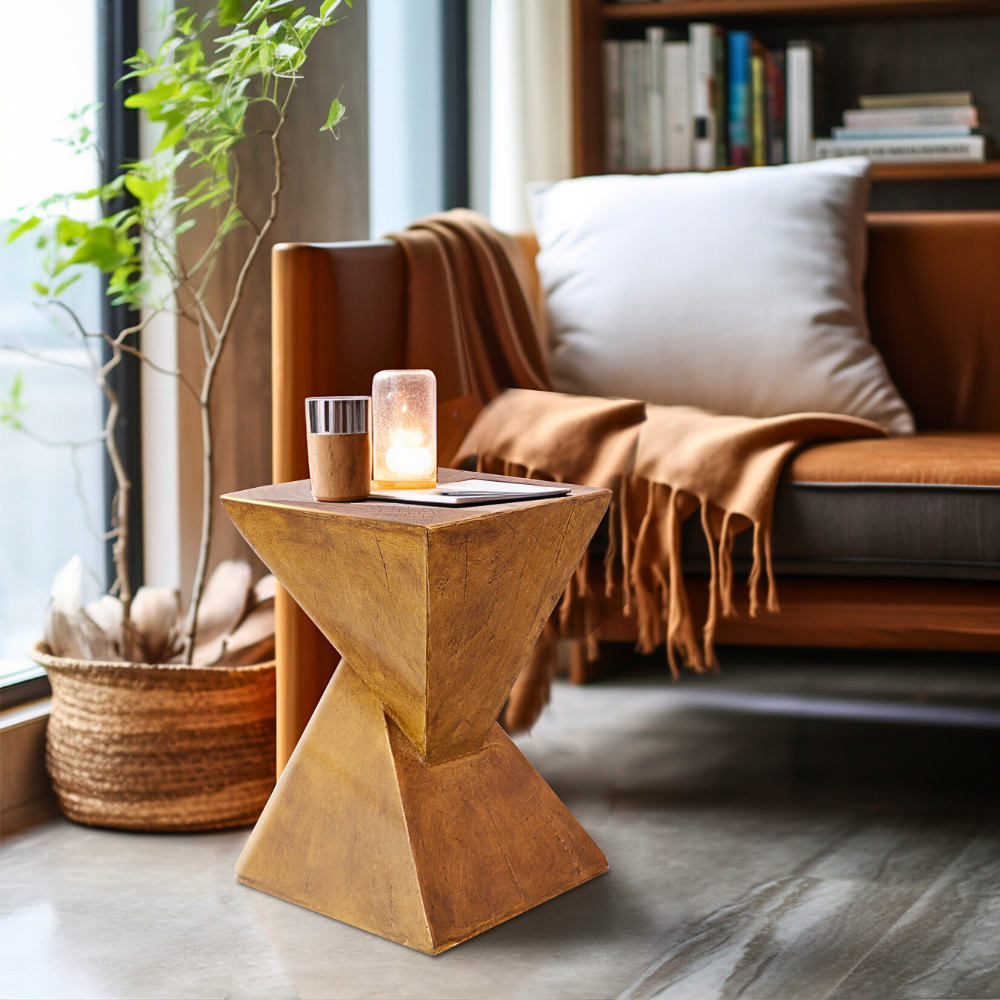 Concrete Accent Nordic Sofa Side End Table Pedestal_5