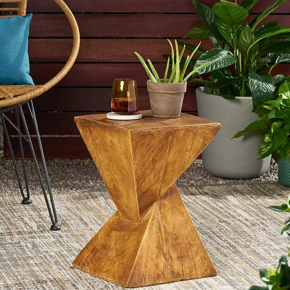 Concrete Accent Nordic Sofa Side End Table Pedestal_4