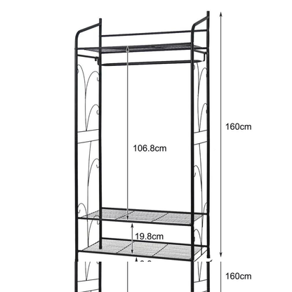 Heavy Duty Coat Clothes Rack Hanger Metal Garment Organizer_6