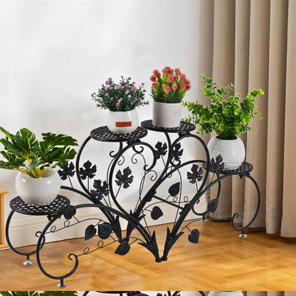 2 PCS Heart-shape Metal Plant Stand Flower Pot_2