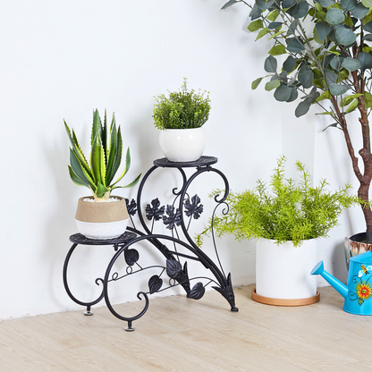 2 PCS Heart-shape Metal Plant Stand Flower Pot_3