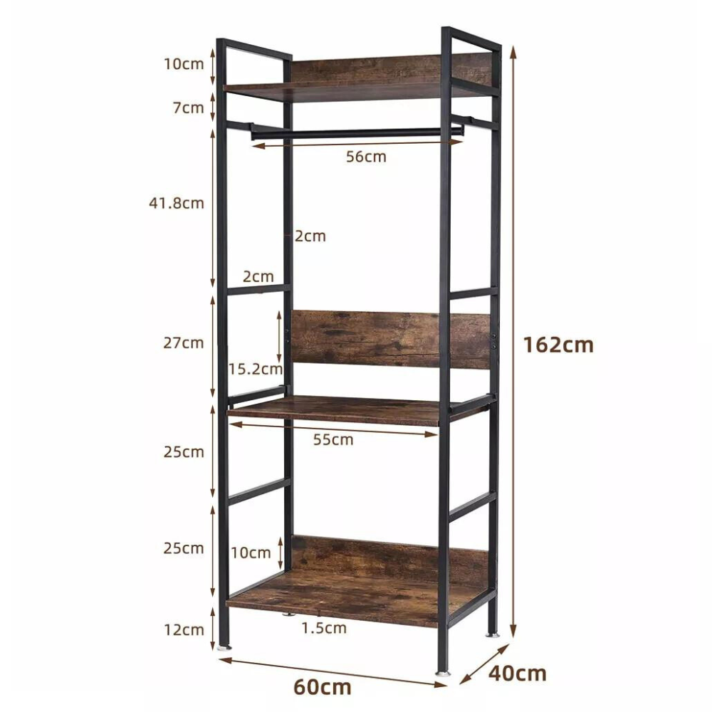 Hanging Garment Storage Coat Rack Clothes Stand_9