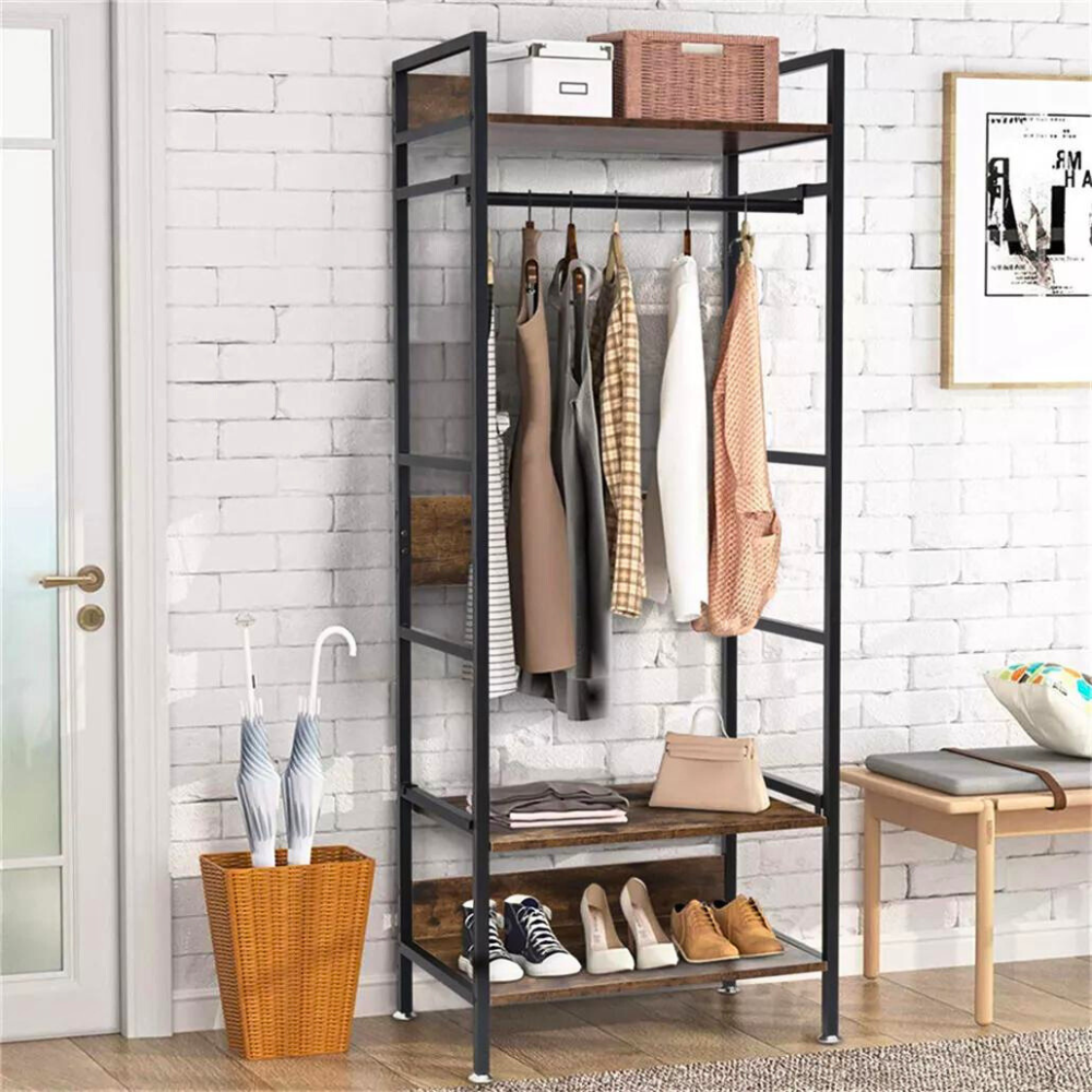 Hanging Garment Storage Coat Rack Clothes Stand_0