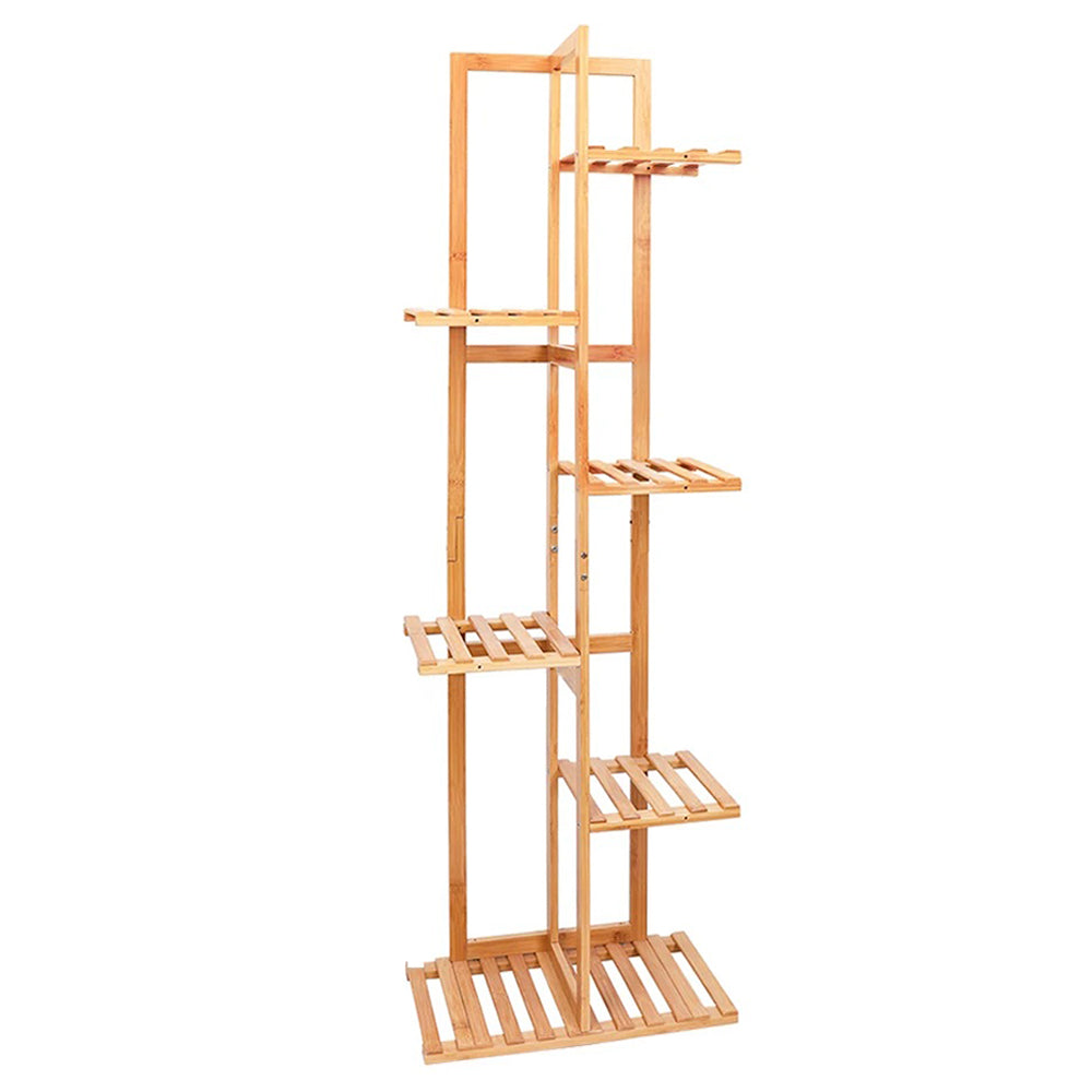 5/6 Pot Vertically Bamboo Flower Shelf Rack Pots Display Corner Shelving_8