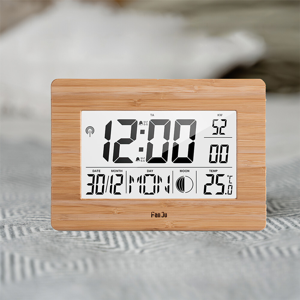 Large LCD Screen Electronic Wall Desk Digital Alarm Clock_1