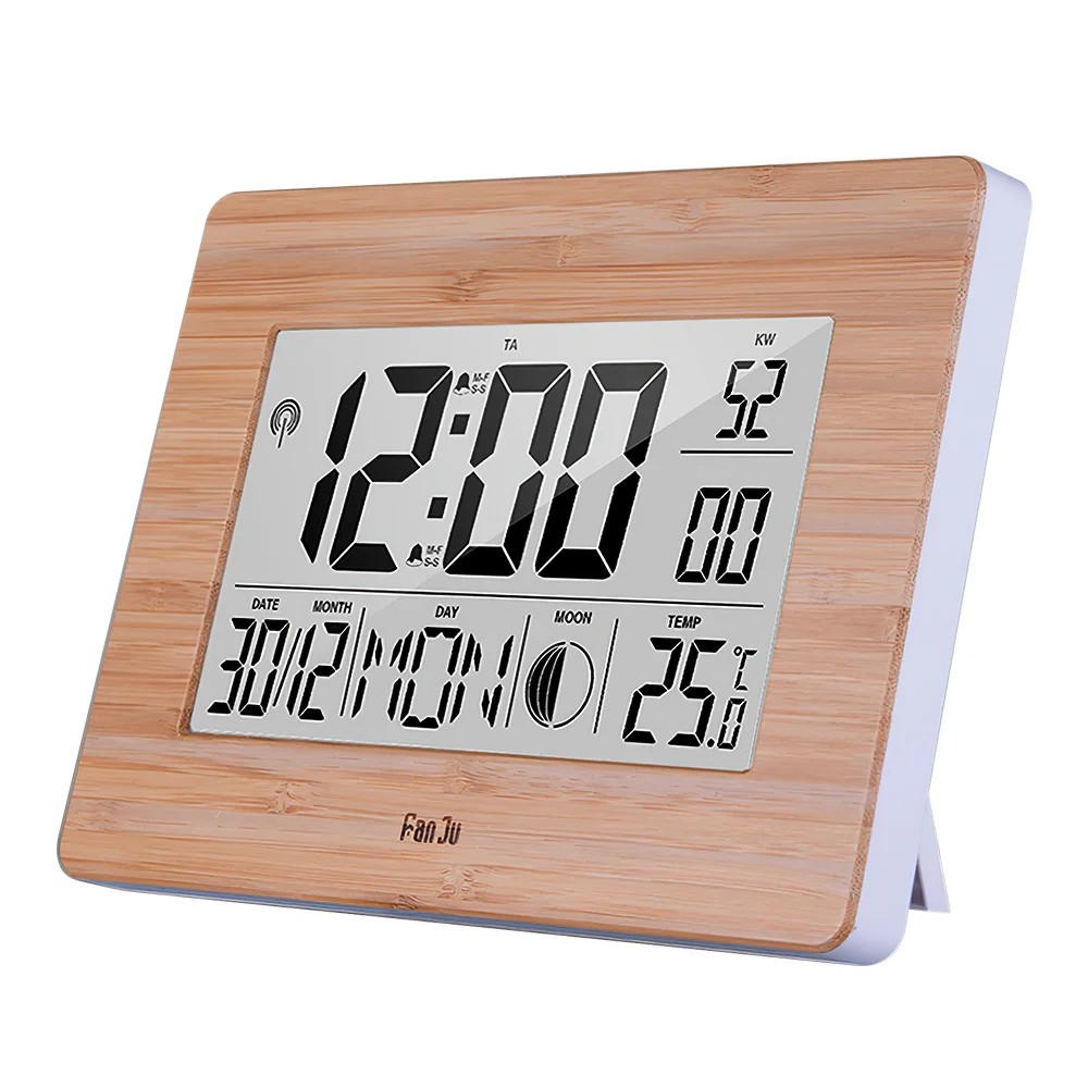 Large LCD Screen Electronic Wall Desk Digital Alarm Clock_4