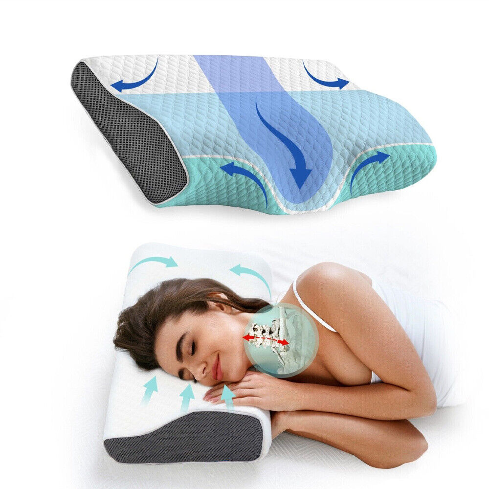 Cervical Memory Foam Pillow Neck Pillows Contour Rebound Pain Relief Support New_3