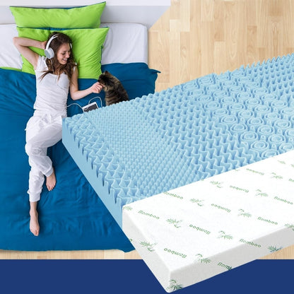 Memory Foam Mattress Topper 7-Zone Gel BAMBOO COVER 5cm_2