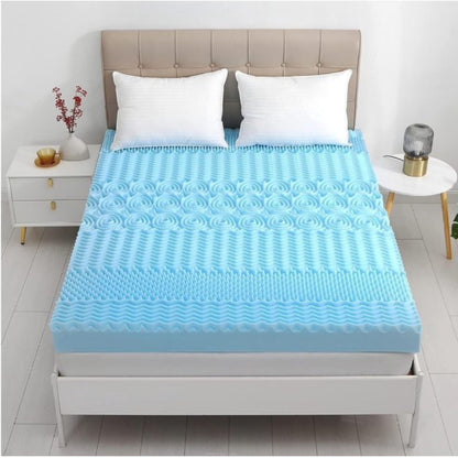 Memory Foam Mattress Topper 7-Zone Gel BAMBOO COVER 5cm_0