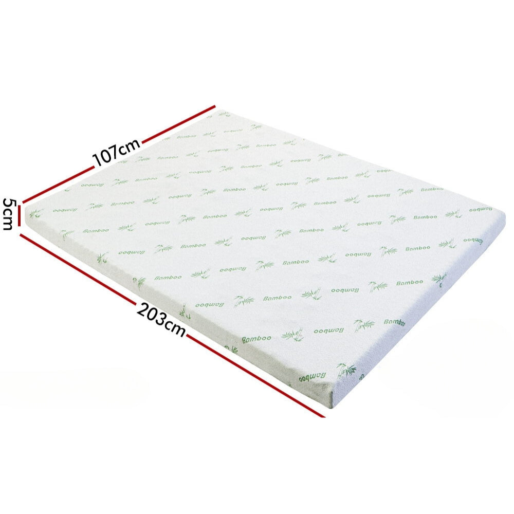 Memory Foam Mattress Topper 7-Zone Gel BAMBOO COVER 5cm_5