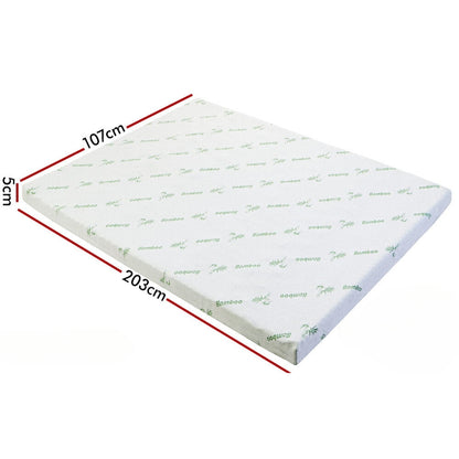 Memory Foam Mattress Topper 7-Zone Gel BAMBOO COVER 5cm_5