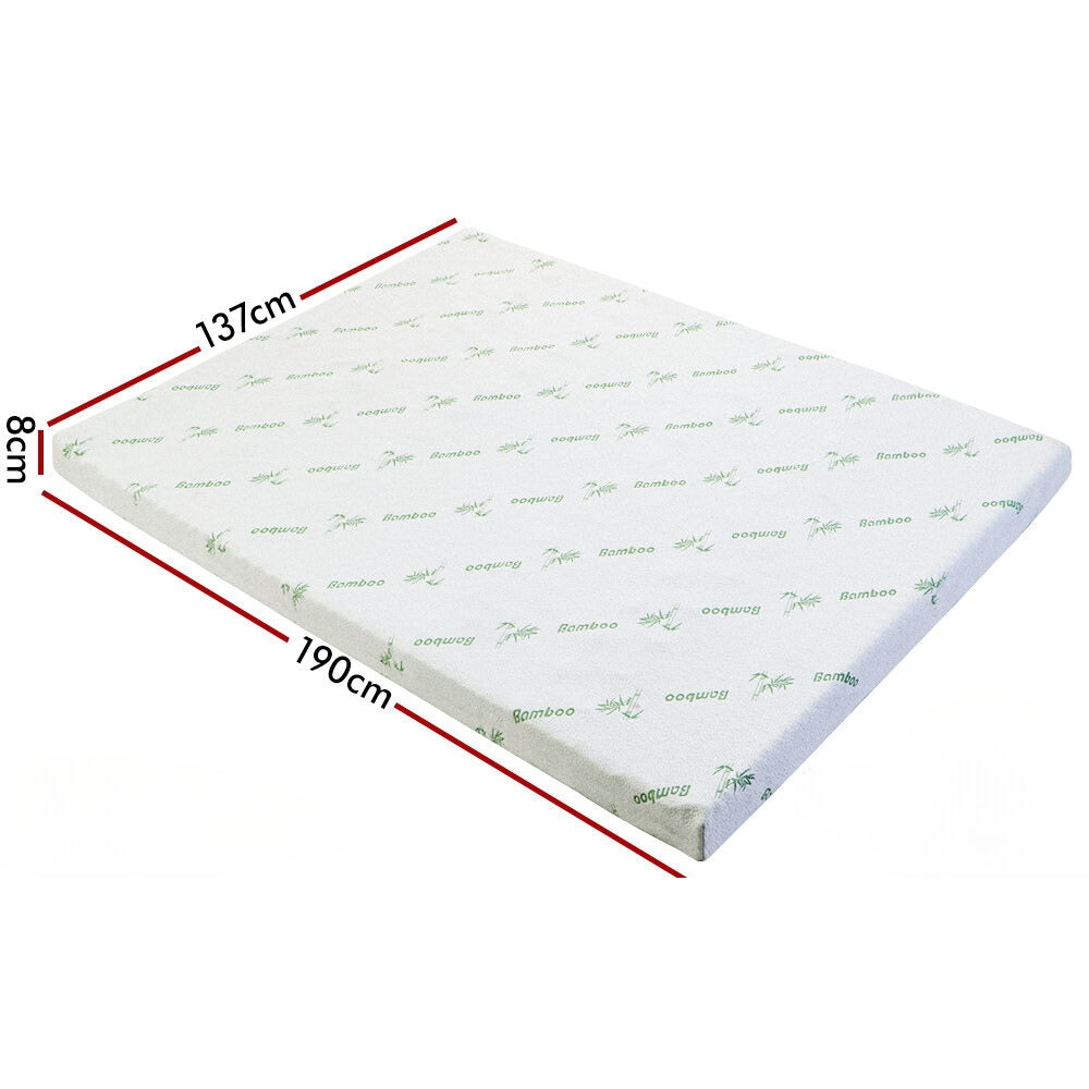 Memory Foam Mattress Topper 7-Zone Gel BAMBOO COVER 5cm_7