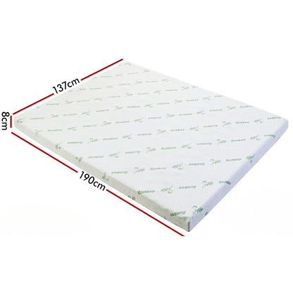 Memory Foam Mattress Topper 7-Zone Gel BAMBOO COVER 5cm_7