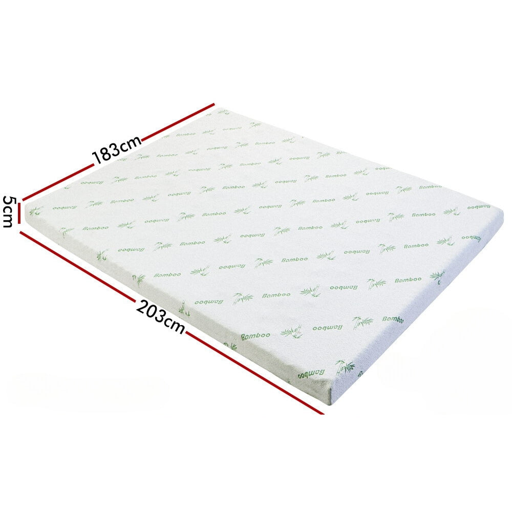 Memory Foam Mattress Topper 7-Zone Gel BAMBOO COVER 5cm_8