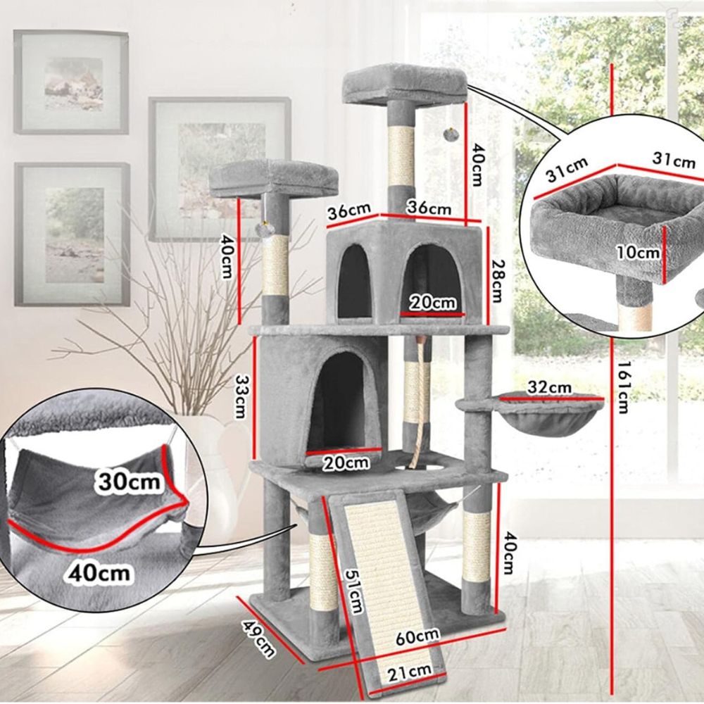 Cat Tree Scratching Post Tower Condo House Furniture_7