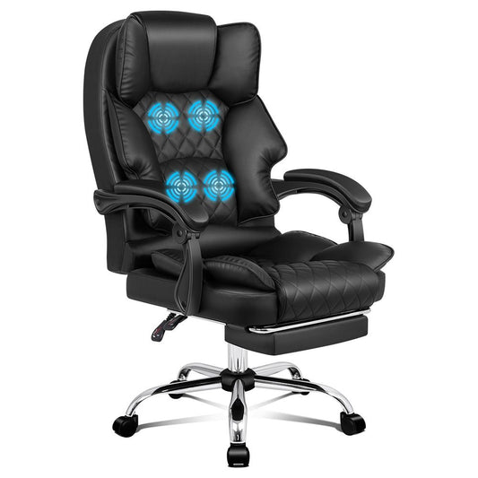 Massage Office Chair Executive Computer PU Leather Seat_0