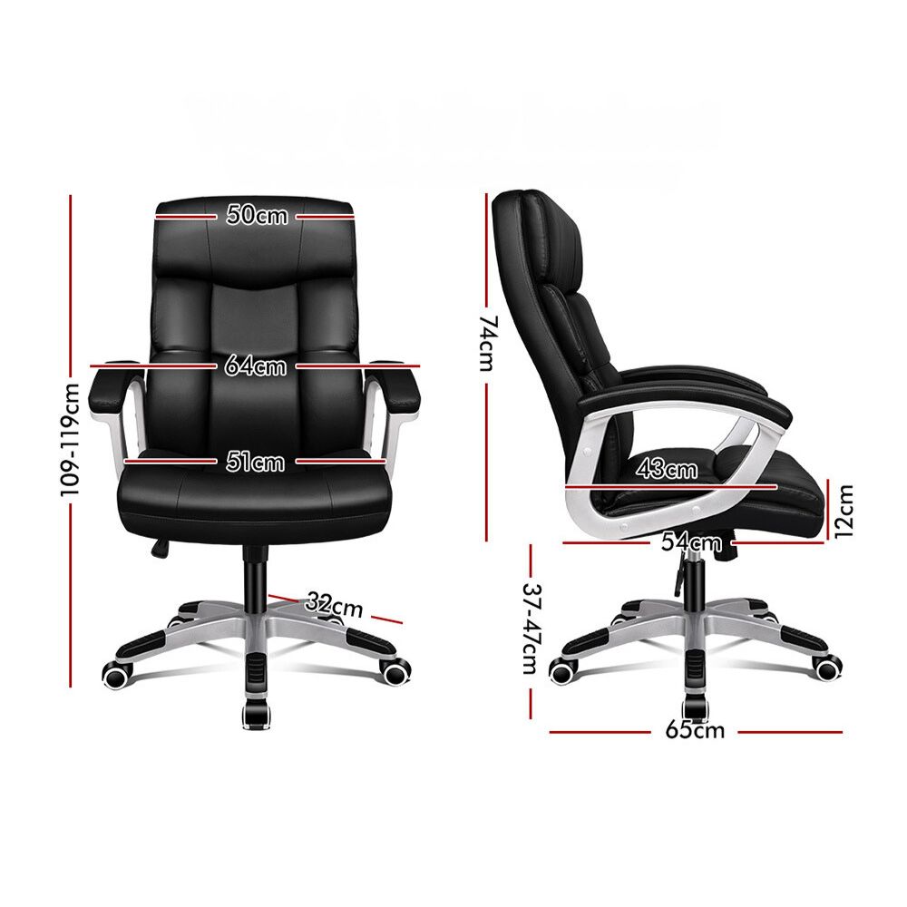 Office Chair Executive PU Leather Black_3