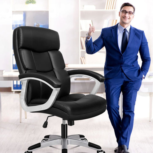 Office Chair Executive PU Leather Black_0