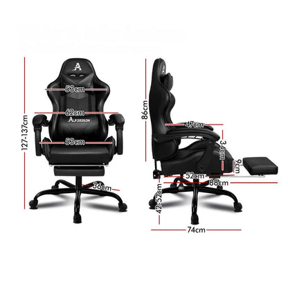 Office Seat Racing Chair Thick Padding Footrest Executive_4