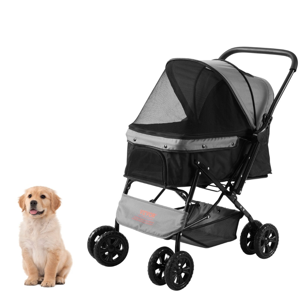 4-Wheel Pet Stroller for Dogs and Cats Perfect for Travel Exercise and Everyday Use_2