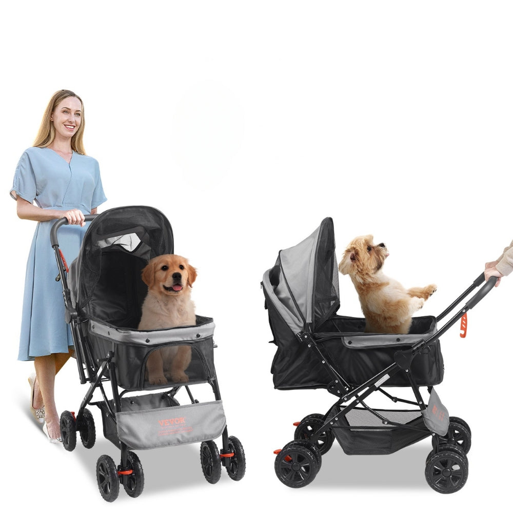 4-Wheel Pet Stroller for Dogs and Cats Perfect for Travel Exercise and Everyday Use_1