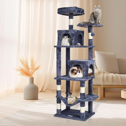 Cat Tower with 2 Cat Condos Sisal Scratching Post_0