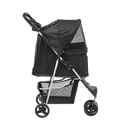 Premium Rotating Pet Stroller for Easy Travel with Brakes Pad and Cup Holder_4