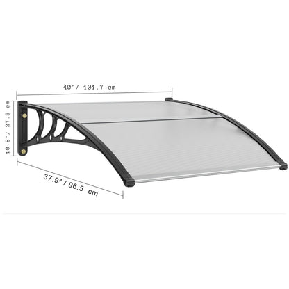 Window Door Awning Canopy UPF 50+ Polycarbonate Front Door Overhang for Sun Protection_9