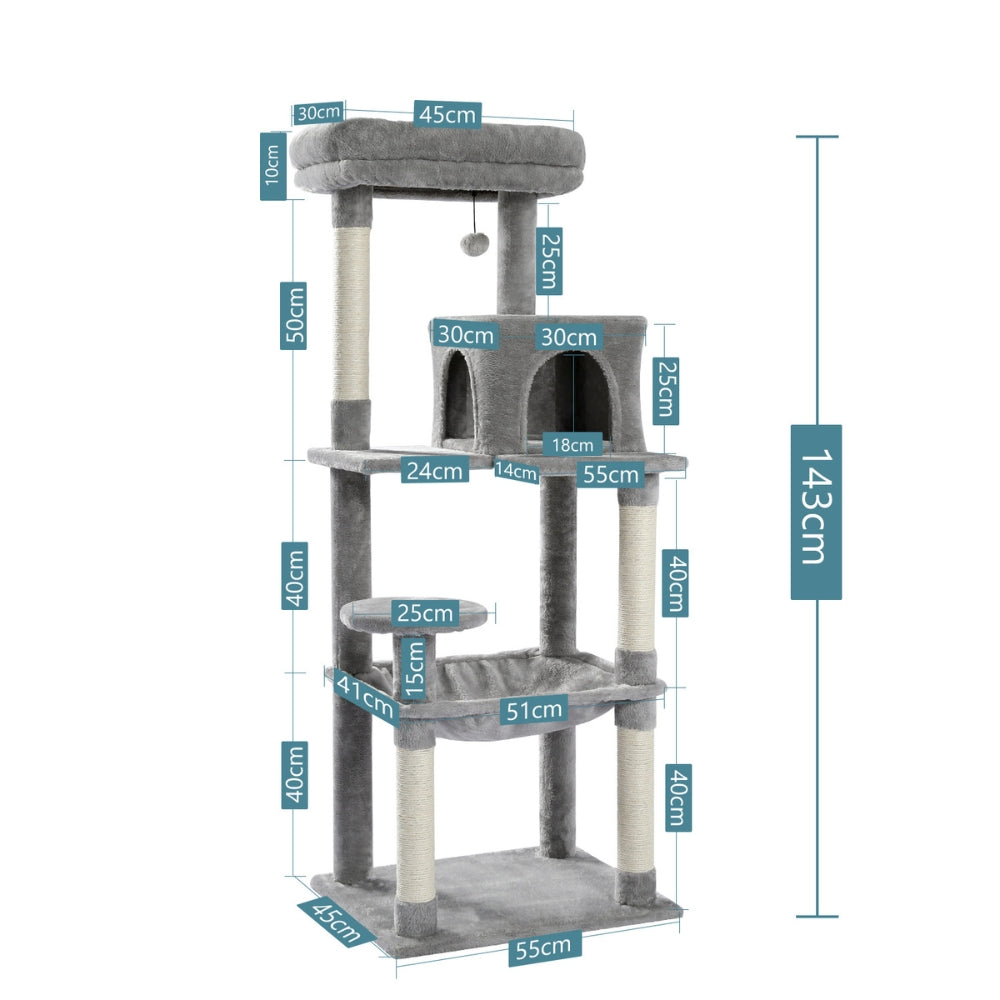 Premium Cat Tree with Multilevel Design and Cozy Condo for Cats and Kittens_7