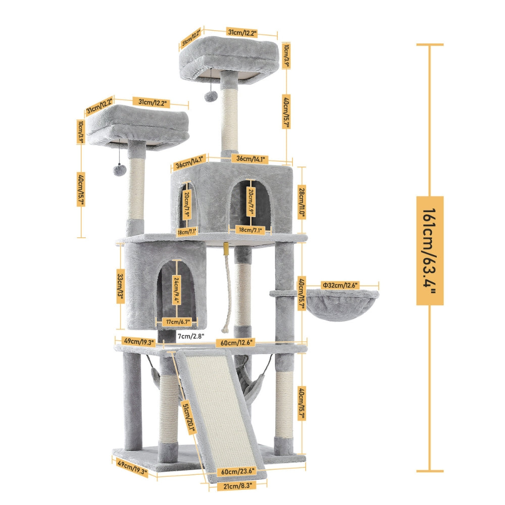 Premium Cat Tree with Multilevel Design and Cozy Condo for Cats and Kittens_9