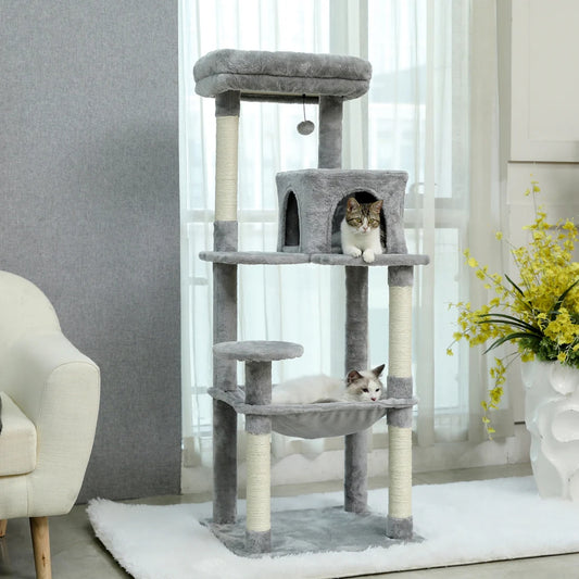 Premium Cat Tree with Multilevel Design and Cozy Condo for Cats and Kittens_0