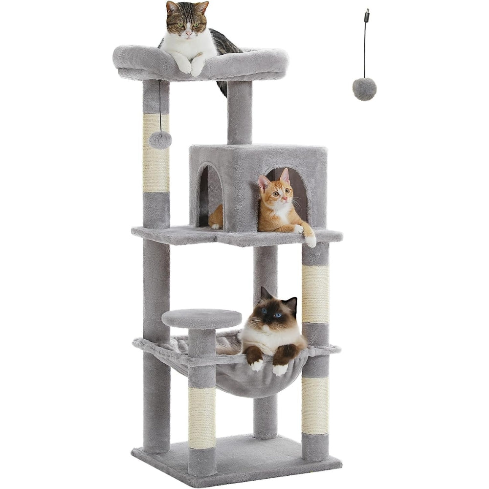 Cat Tree Tower House Condo Perch Entertainment Scratching for Kitten Multi-Level Tower_2