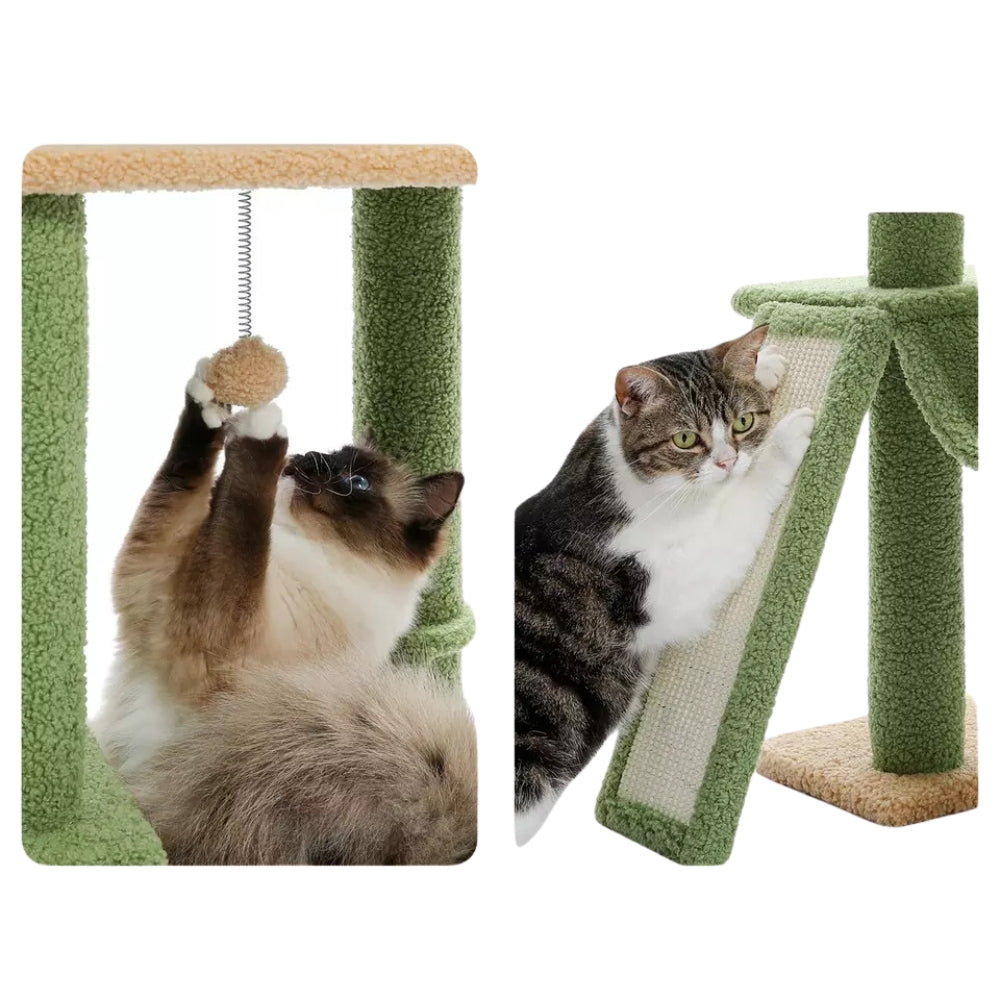 Cactus Cat Tree Floor to Ceiling Cat Tower with Adjustable Heigh_2