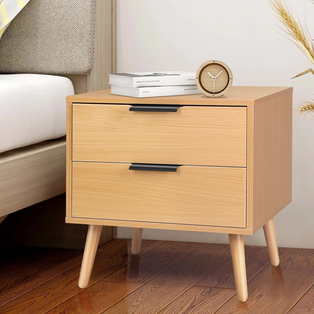 Bedside Table Nightstand Side Storage Cabinet Scandinavian_0