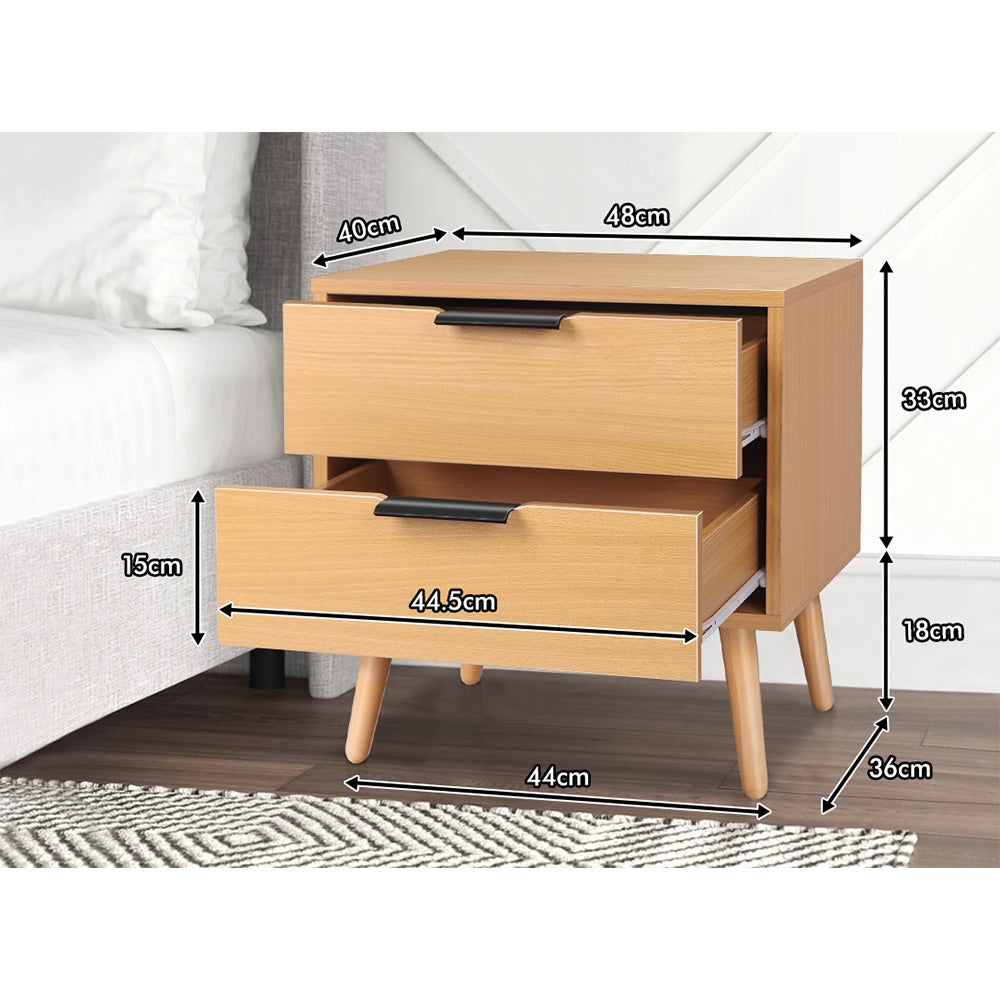 Bedside Table Nightstand Side Storage Cabinet Scandinavian_10