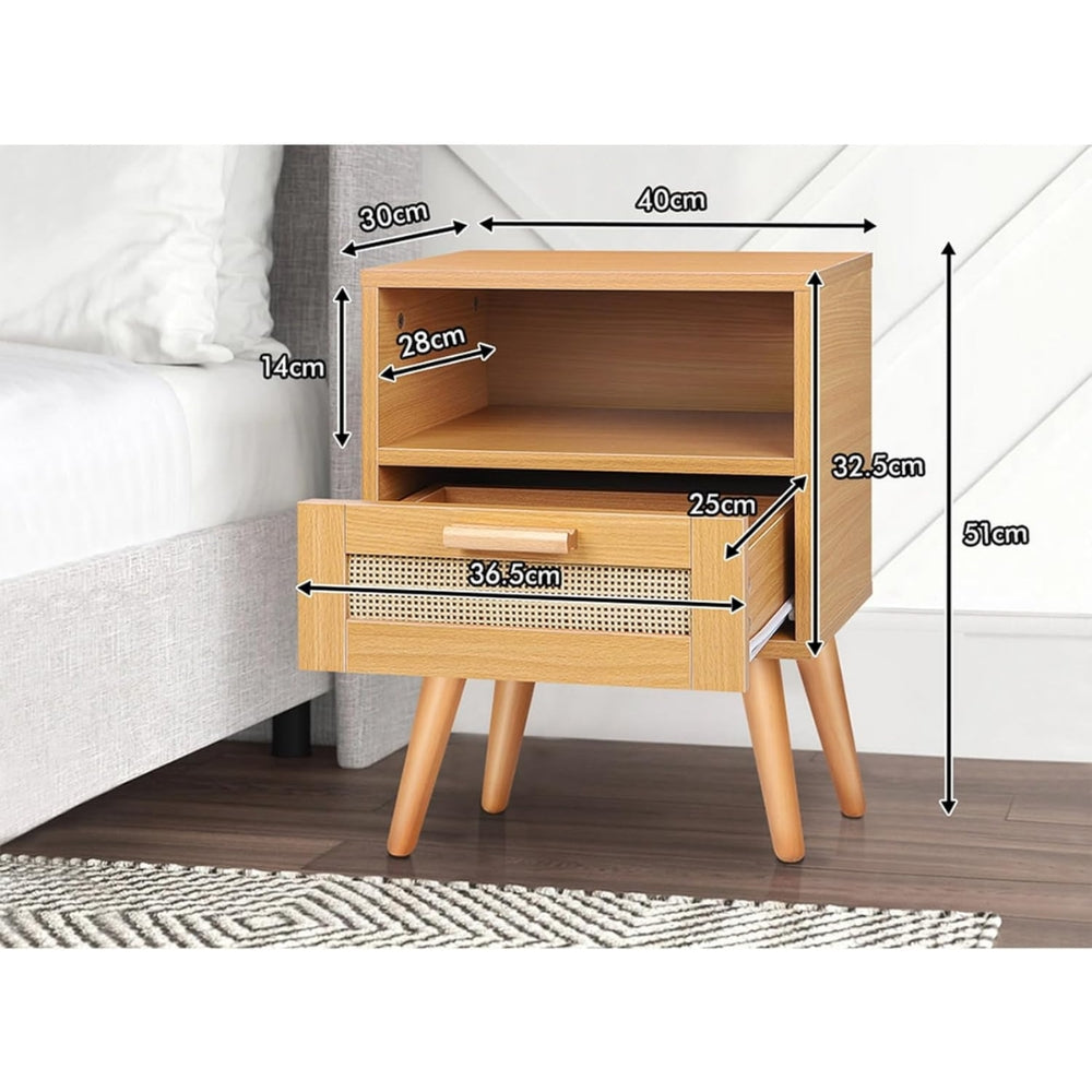 Bedside Table Nightstand Side Storage Cabinet Scandinavian_11