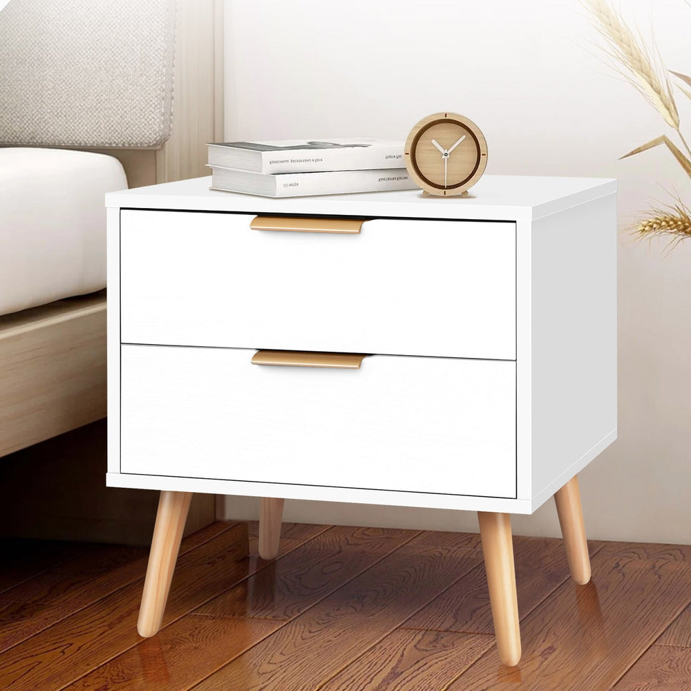 Bedside Table Nightstand Side Storage Cabinet Scandinavian_4