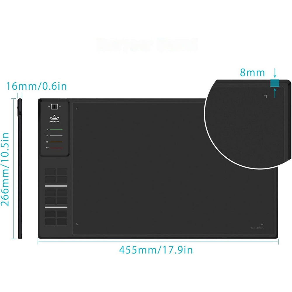 14 Inch Wireless Graphics Tablet WH1409 8192 Pressure Levels Drawing Tablet_7