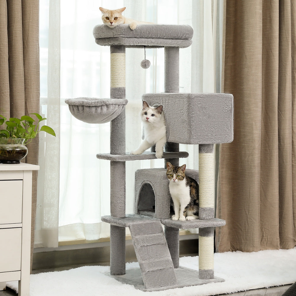 Large Cat Tree Double Condos Sisal Scratching Posts_4